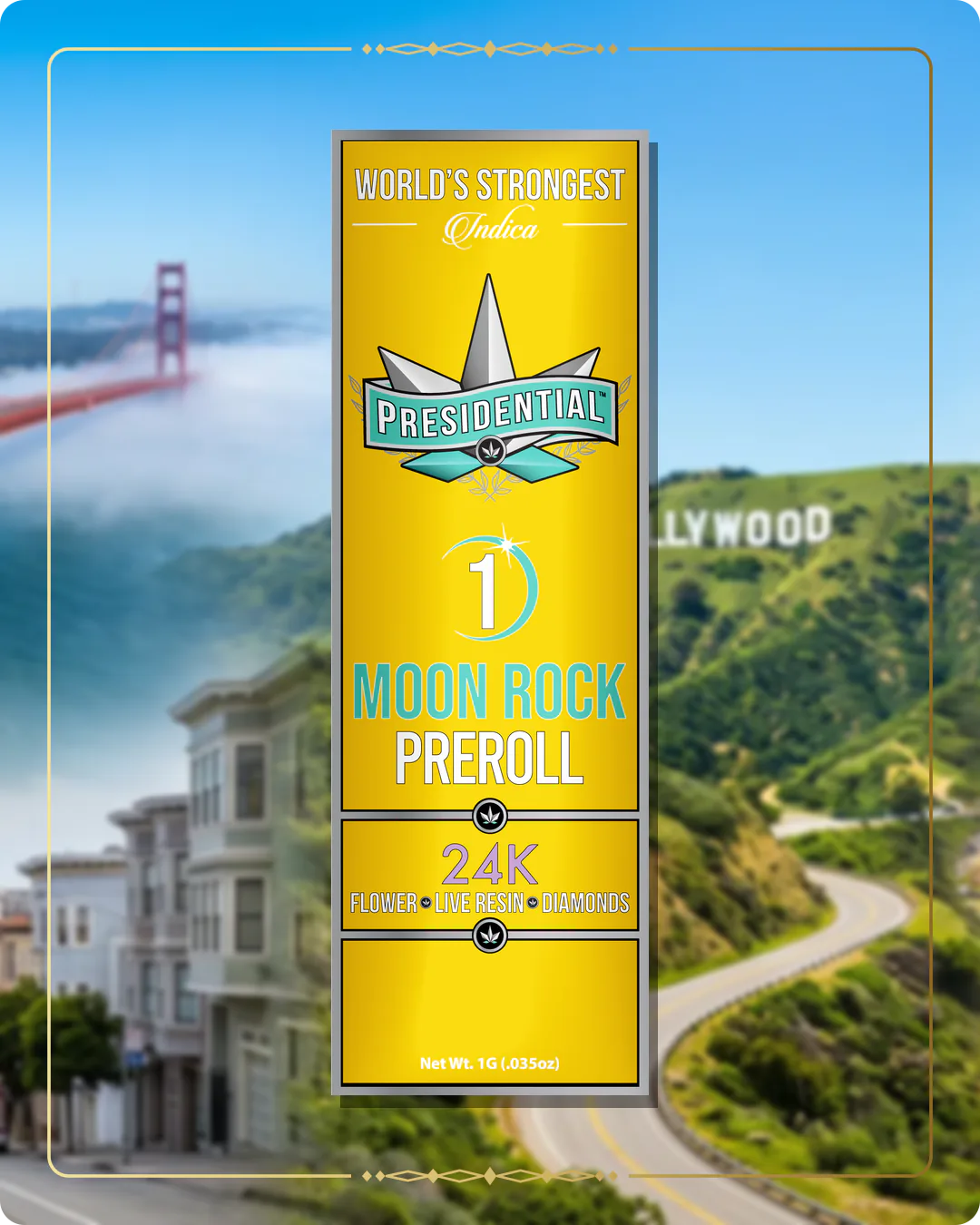 24K Presidential pre-roll for the California pre-rolls page