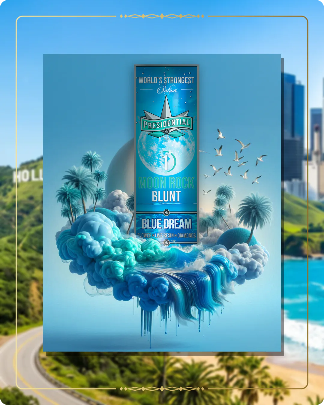 Blue Dream Presidential blunt variant 2 for the California blunts page