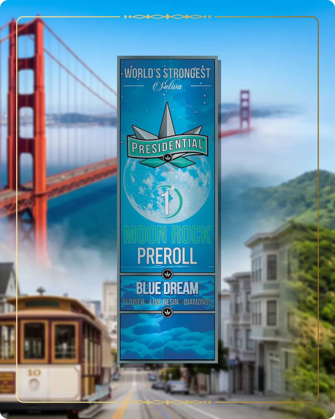 Blue Dream Presidential pre-roll for the California home collection