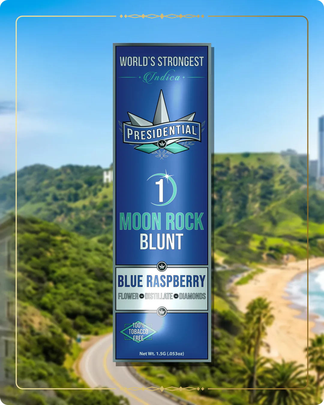 Blue Raspberry Presidential blunt variant 2 for the California Silver page