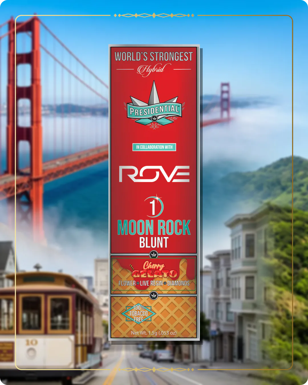 Cherry Gelato Presidential blunt for the California home collection
