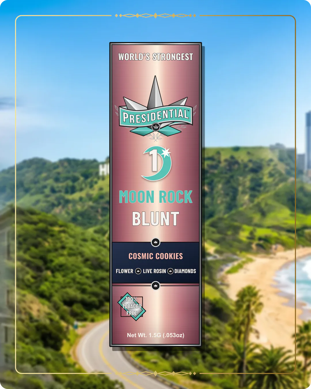 Cosmic Cookies Presidential Rose Gold Moon Rock Blunt for the California Rose Gold page