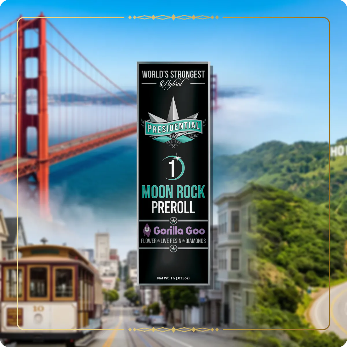 Gorilla Goo Presidential pre-roll variant 2 for the California pre-rolls page