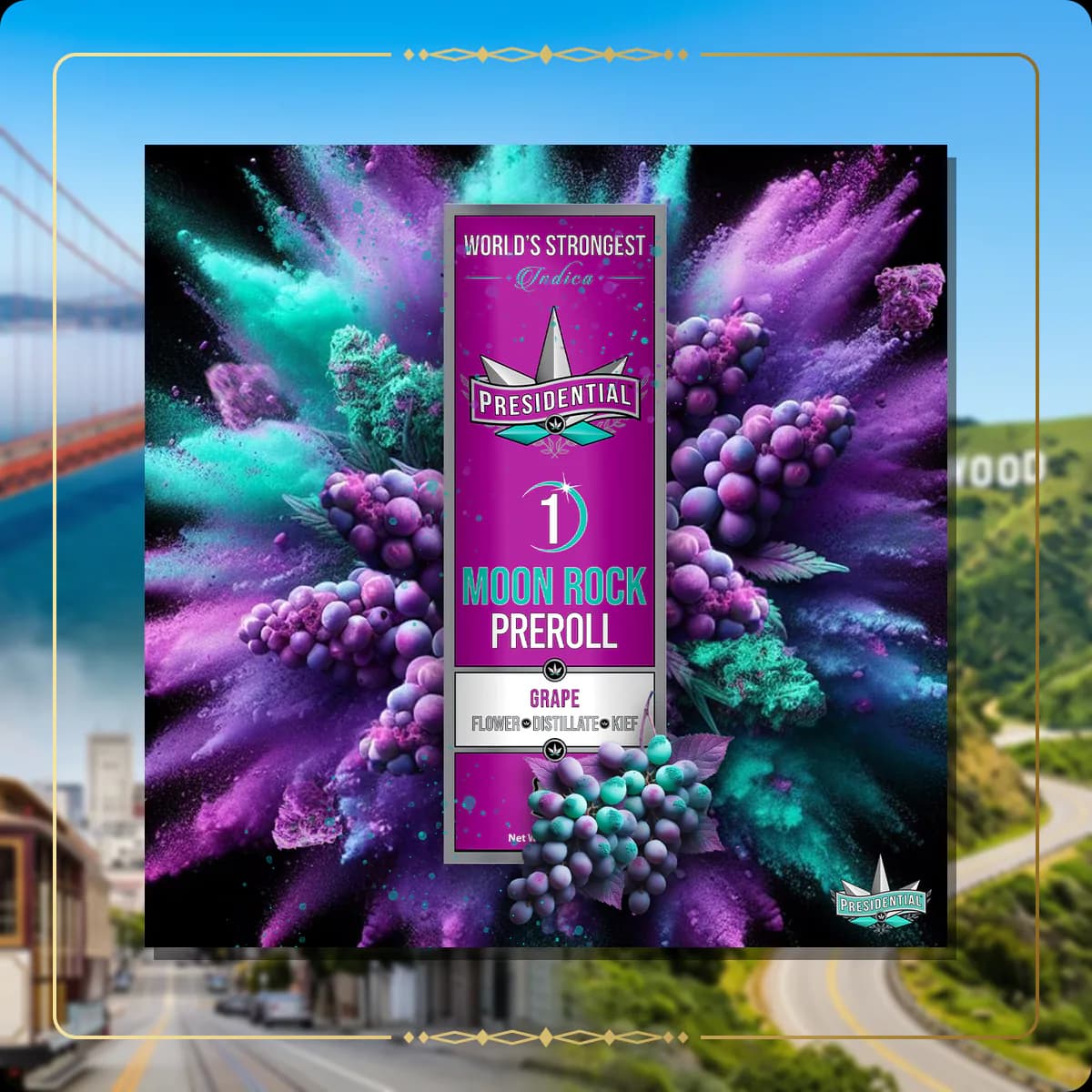 Grape Presidential pre-roll variant 2 for the California Silver page