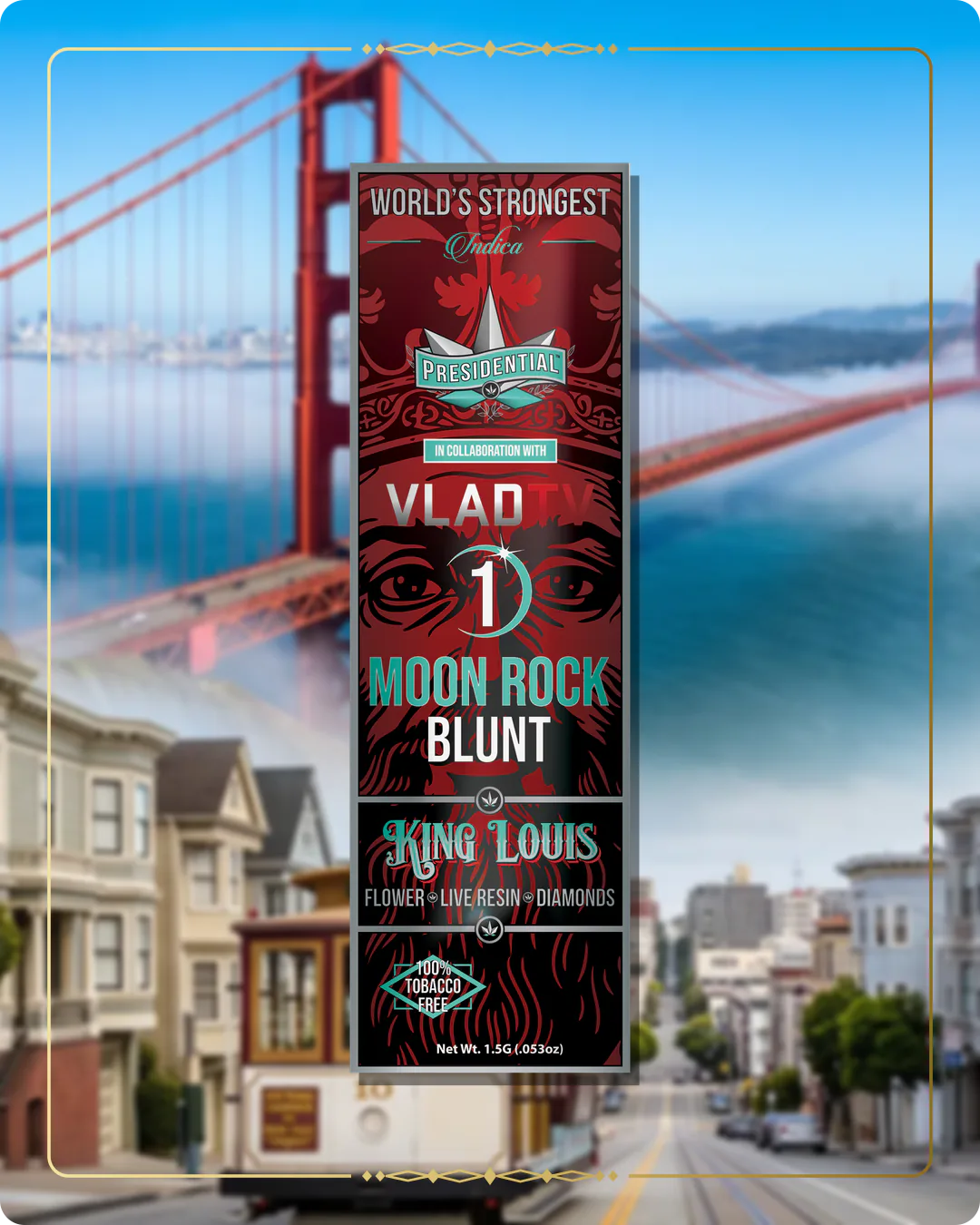 King Louis Presidential blunt variant 2 for the California Find Us page