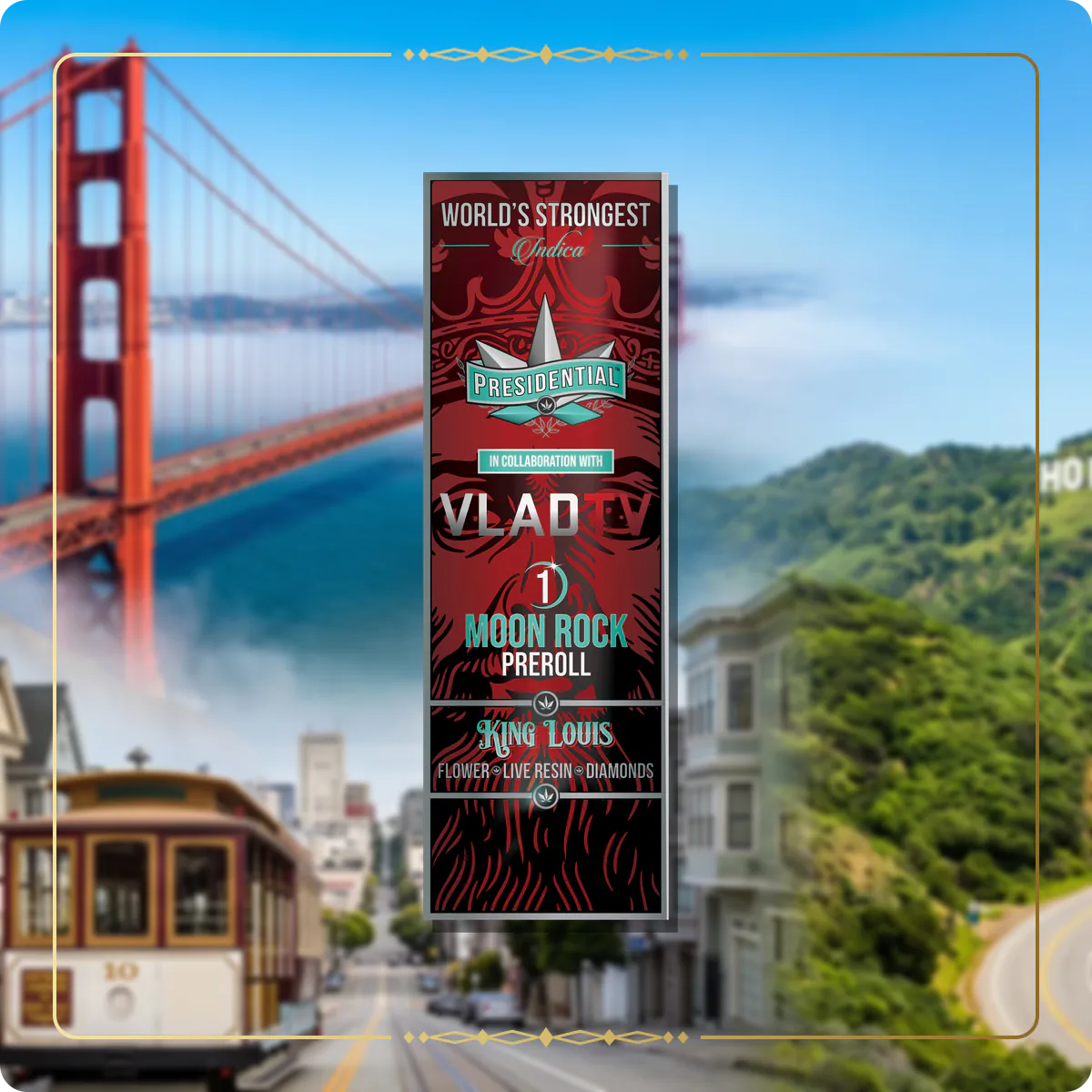 King Louis Presidential pre-roll variant 2 for the California pre-rolls page