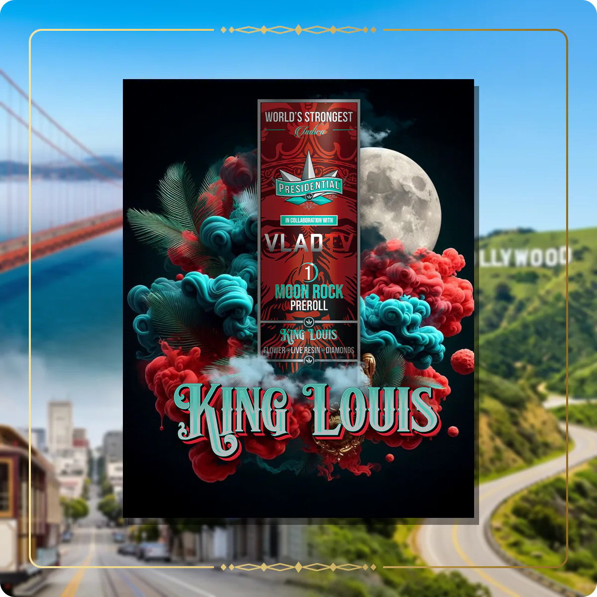 King Louis Presidential pre-roll for the California pre-rolls page