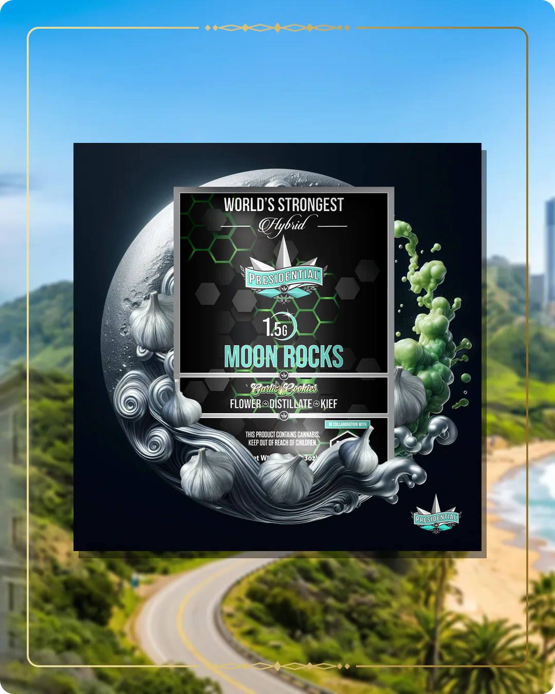 Garlic Cookies Presidential Moon Rock for the California Find Us page
