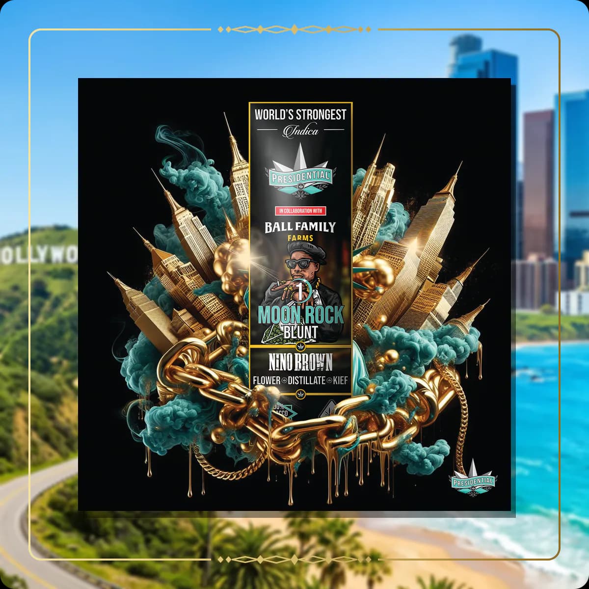 Nino Brown Presidential blunt for the California Find Us page