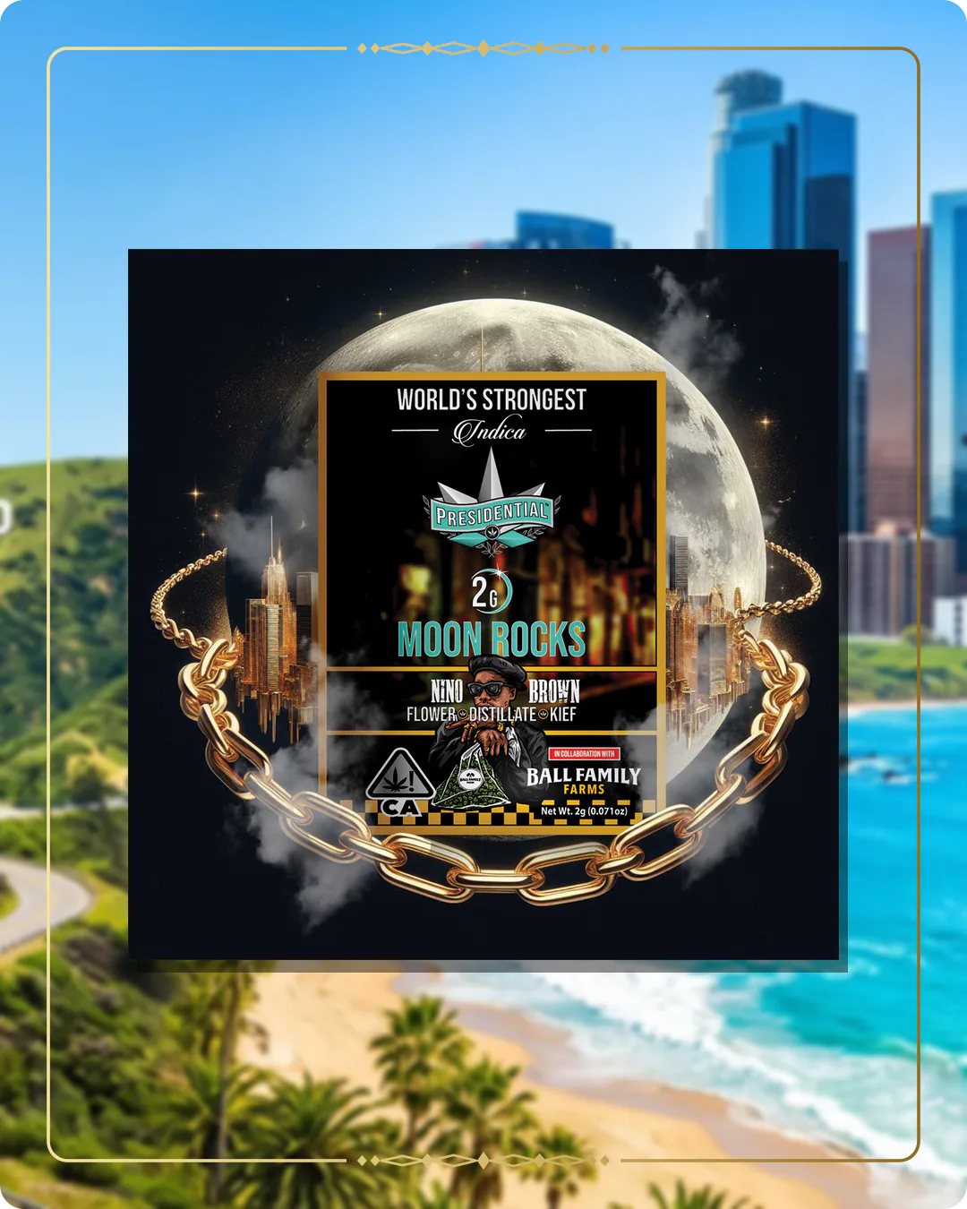 Nino Brown Presidential Moon Rock for the California home collection
