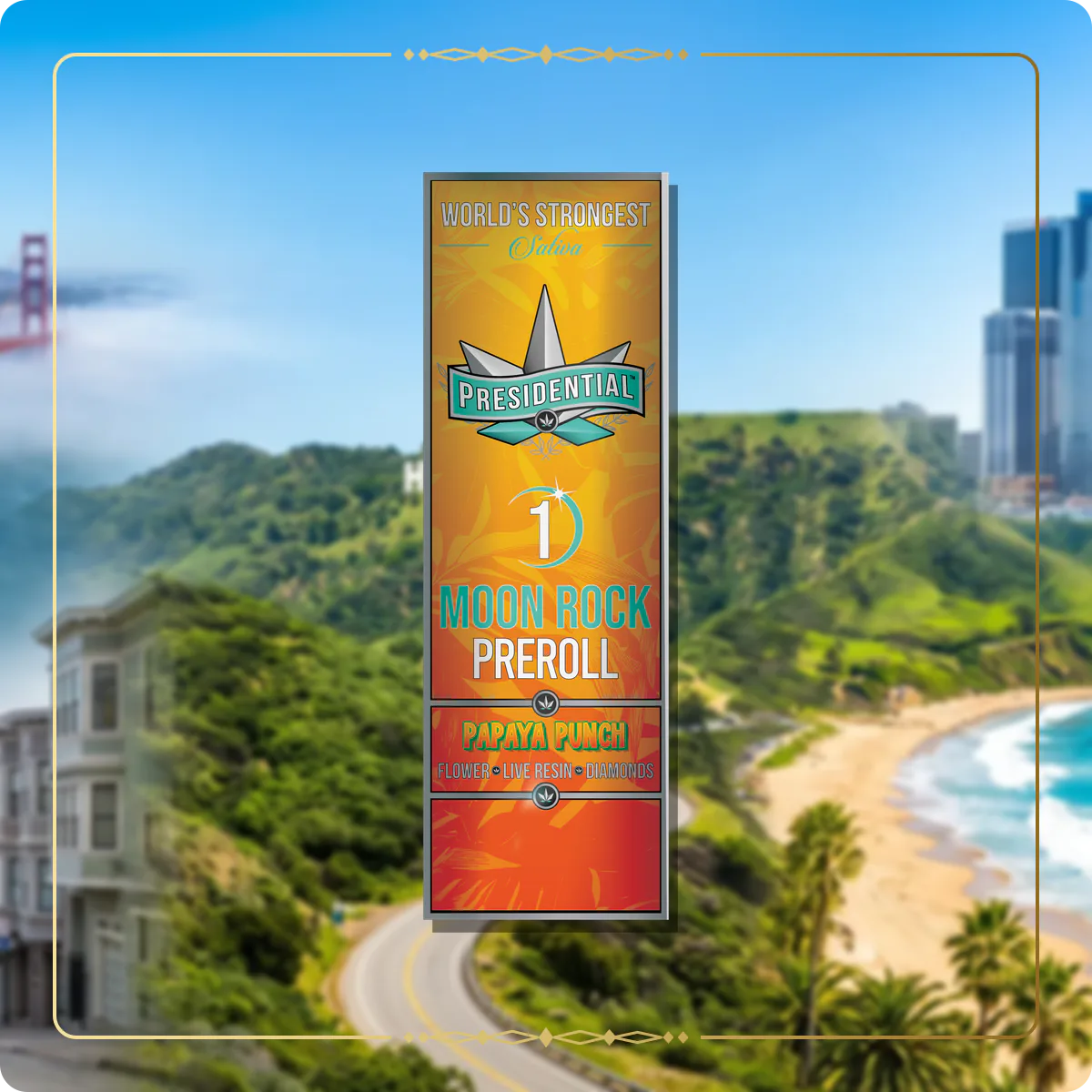 Papaya Punch Presidential pre-roll variant 2 for the California pre-rolls page