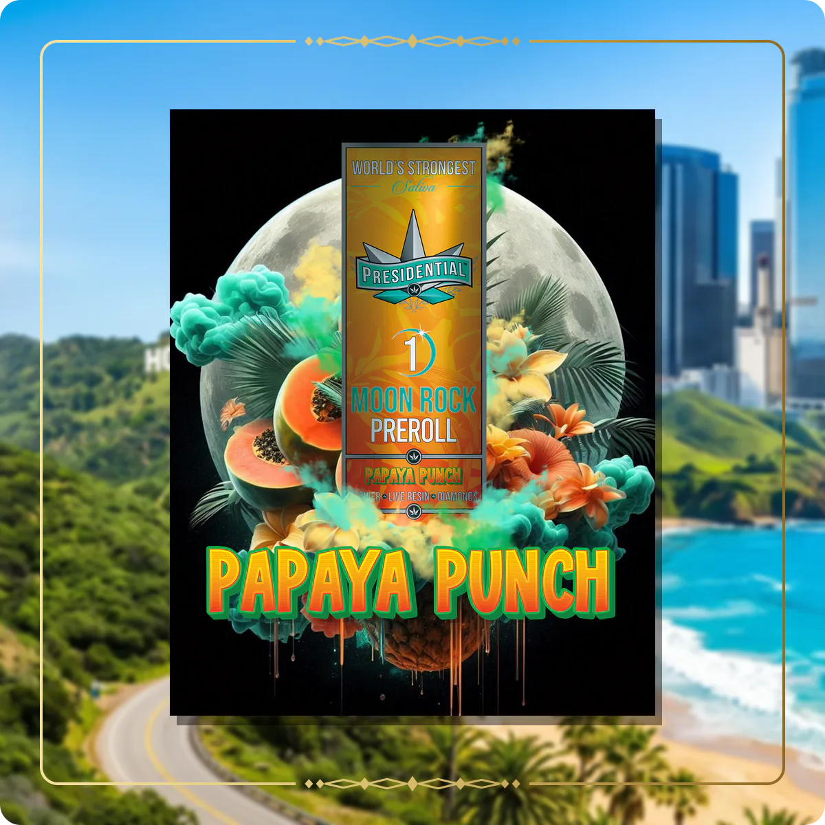 Papaya Punch Presidential pre-roll for the California pre-rolls page