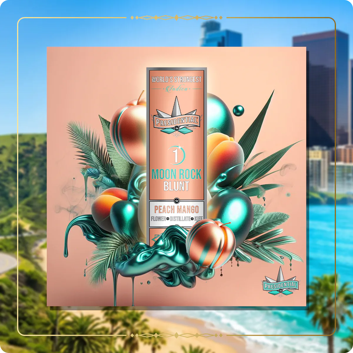 Peach Mango Presidential blunt for the California Silver page