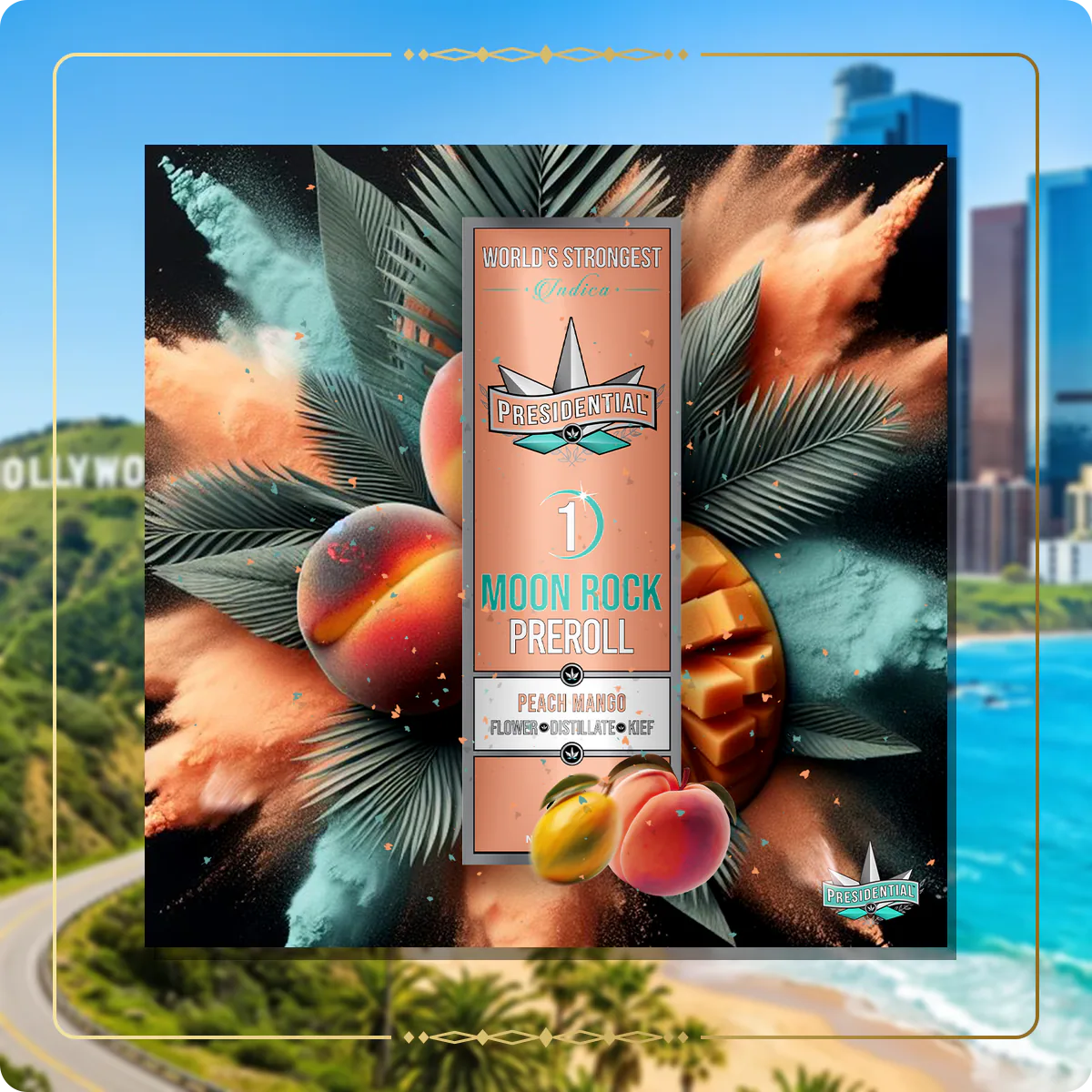 Peach Mango Presidential pre-roll variant 2 for the California Silver page