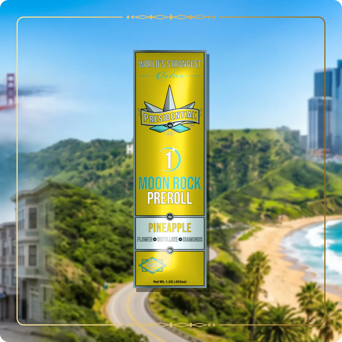 Pineapple Presidential pre-roll for the California Silver page