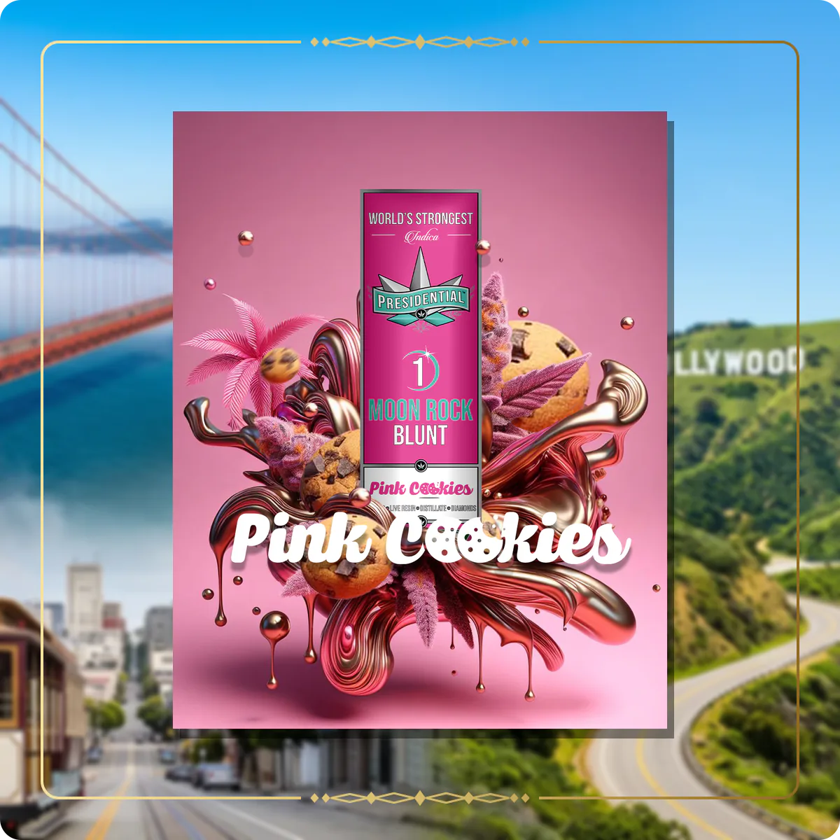 Pink Cookies Presidential blunt for the California blunts page