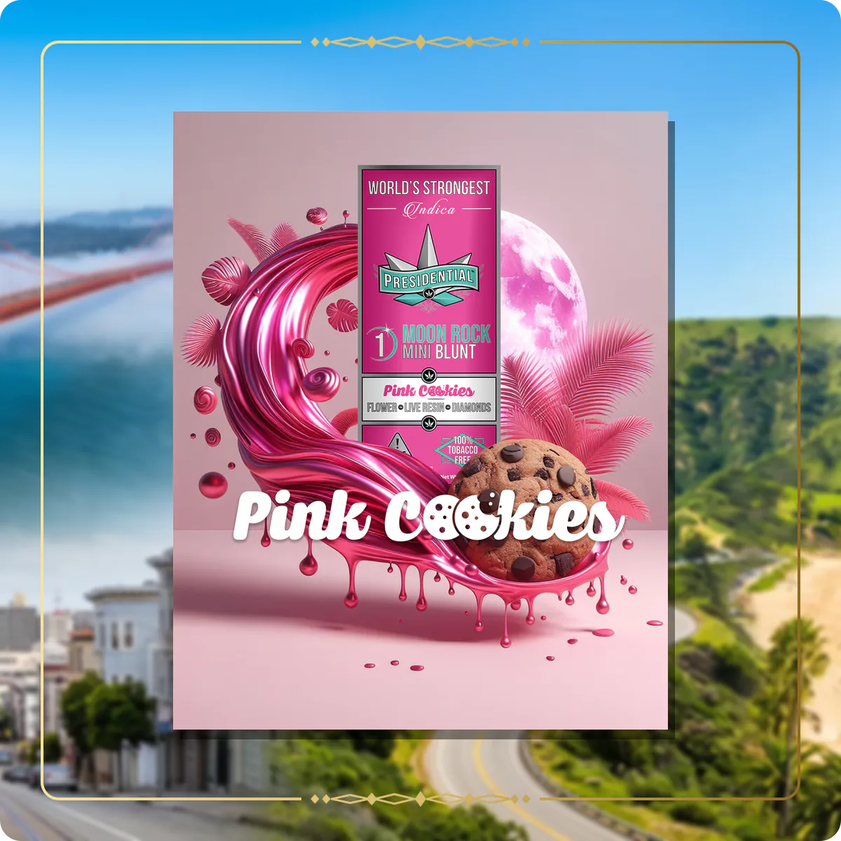 Pink Cookies Presidential Moon Rock for the California Moon Rocks page
