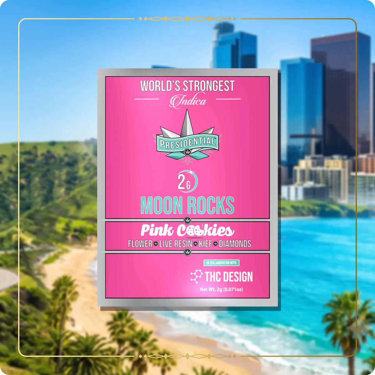 Pink Cookies Presidential Moon Rock variant 2 for the California Moon Rocks page