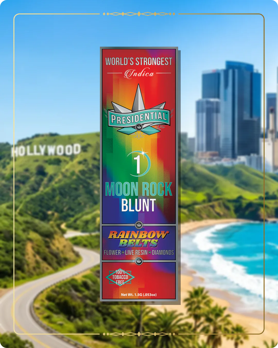 Rainbow Belts Presidential blunt variant 2 for the California home collection