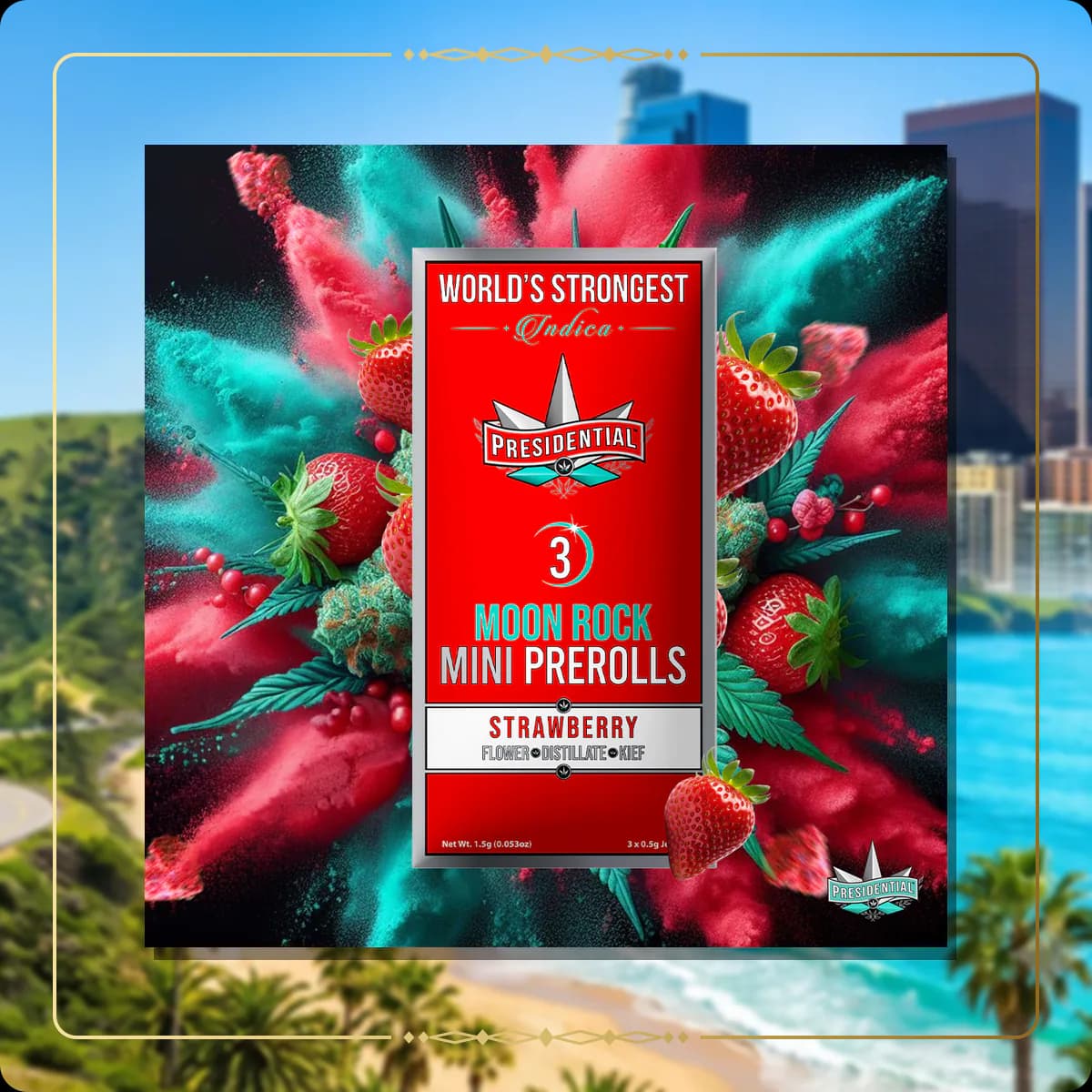 Strawberry Presidential mini variant 4 for the California brand story