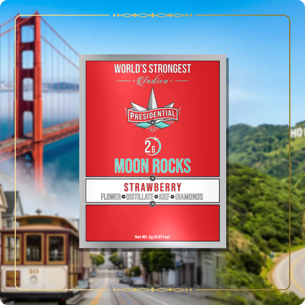 Strawberry Presidential Moon Rock for the California Silver page
