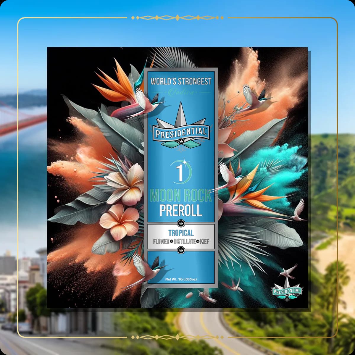 Tropical Presidential pre-roll for the California Silver page
