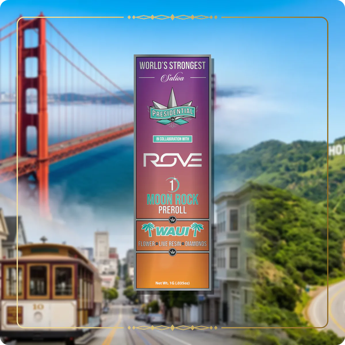 Waui Presidential pre-roll variant 2 for the California pre-rolls page