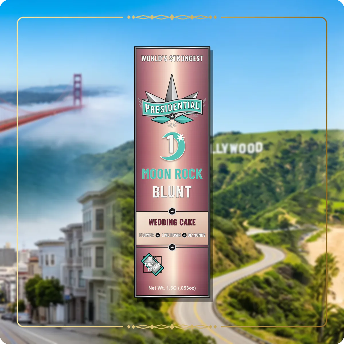 Wedding Cake Presidential Rose Gold Moon Rock Blunt for the California blunts page