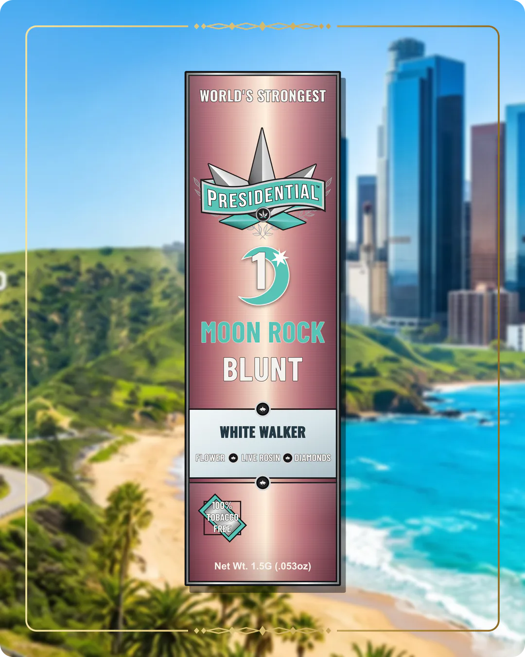 White Walker Presidential Rose Gold Moon Rock Blunt for the California Rose Gold page