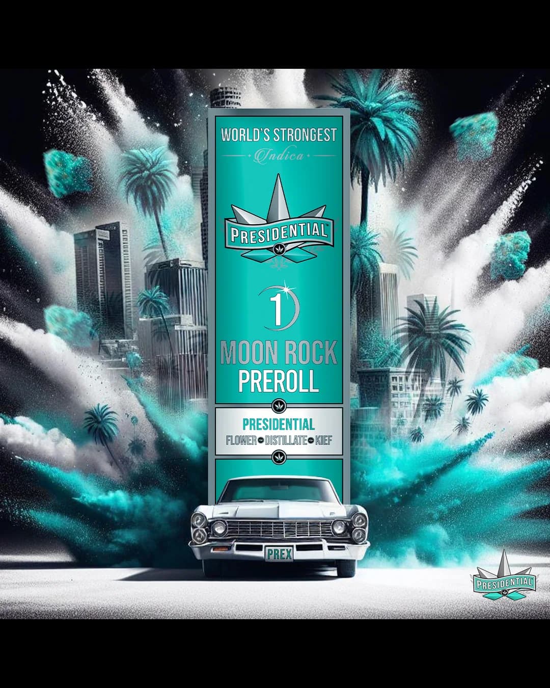 Presidential House Line infused pre-roll package with crest