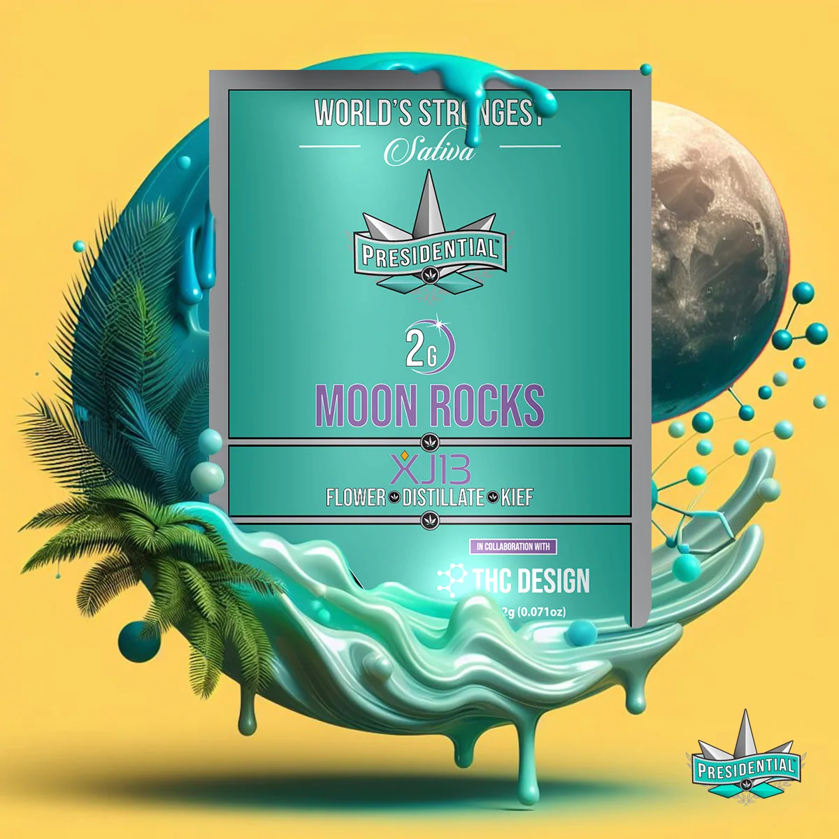 Presidential XJ-13 Moon Rocks jar for retailer discovery